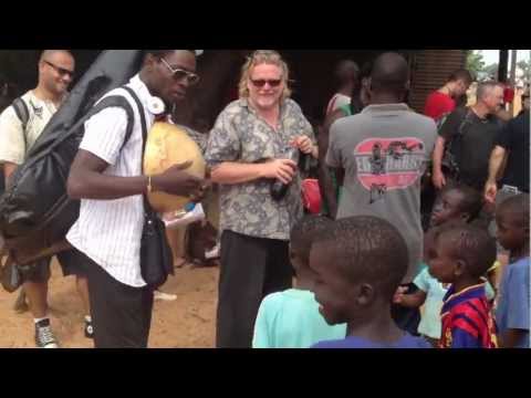 Wato (Mali/France) entertaining kids after Festival Du Sahel 2012