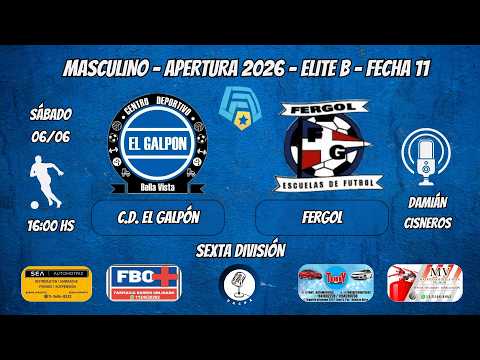 Masculino | El Galpón vs Fergol | Apertura - Fº11 [SEXTA]