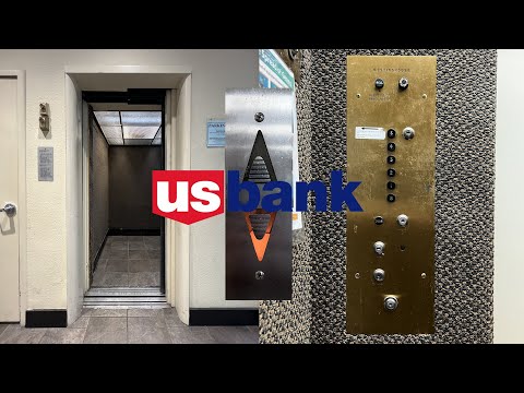 AMAZING Original Westinghouse Black Button Traction Elevator - U. S. Bank - San Francisco, CA