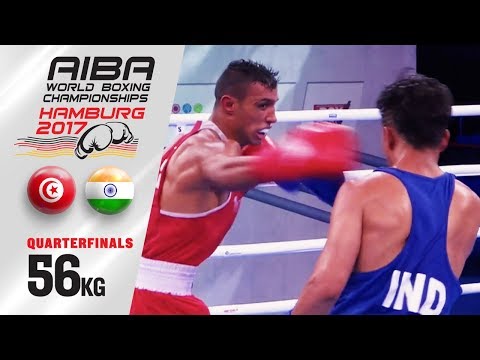 Quarterfinals (56kg) MHAMDI Bilel (Tunisia) vs BIDHURI Gaurav (India)