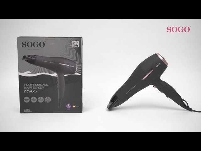 Sogo Secador de Pelo Profesional 1800-2200W video