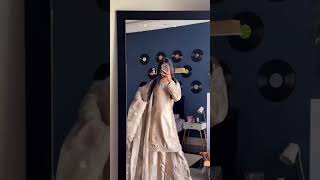 Beige Embellished Charmeuse Silk Sharara - Video 3