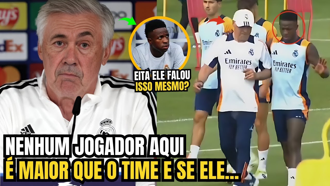 🚨FALOU TUDO!! ANCELOTTI FAZ DECLARAÇÃO FORTE SOBRE SAÍDA DE VINICIUS JUNIOR DO REAL MADRID!