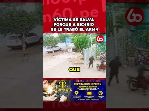 VÍCTIMA SE SALVA PORQUE A SIC4RIO SE LE TRABÓ EL ARM4