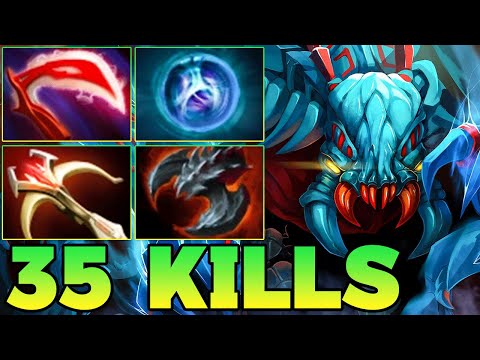 35 Kills Weaver Dota 2 !! Weaver Dota 2 Carry Safelane Pro Gameplay Guide Build 7.39 7.40