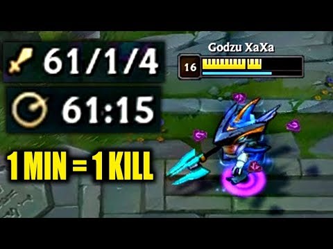 1 KILL EVERY MINUTE - CHALLENGER FIZZ 40 KDA | League of Legends