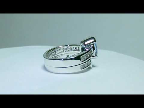 Ivan Custom Blue Sapphire and Diamond Ring Set