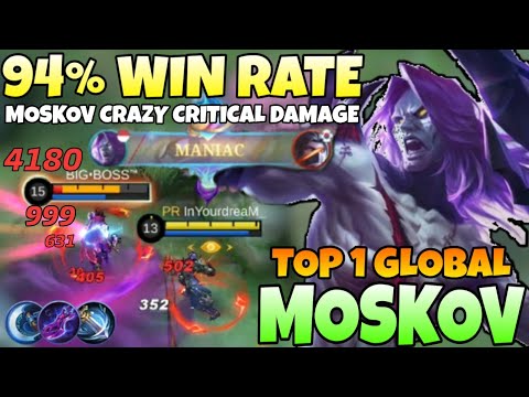 MANIAC! 94% WIN RATE MOSKOV INSANE CRITICAL DAMAGE! Moskov Best Build 2022 | Top 1 Global Moskov