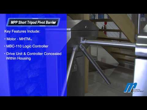 MPP Short Tripod Turnstile Magnetic Automation