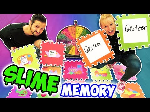 XXL SLIME MEMORY Wer kann die besten Slime Pärchen aufdecken? Neue Schleim Challenge Kathi vs Kaan