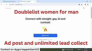 Doublelist women for man  Dating ad post and unlimited lead collect  Live proof