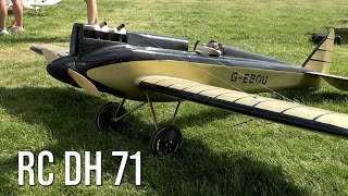 Obscure! RC De Havilland DH 71 Tiger Moth Fine Scale Model Flying At Flight Show
