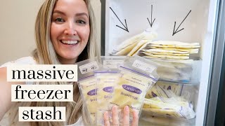 Build a Breastmilk Freezer Stash (minimal effort method) nursing mom of 3 hack!