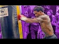 Errol Spence Jr UNLEASHES brutal FACE BREAKING punches for Crawford on heavy bag during workout!