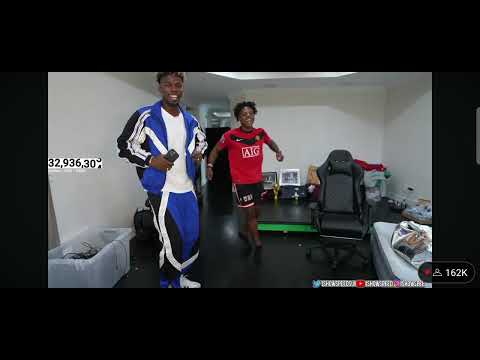 Ishowspeed and Pogba dance on Brazilian song MC Menor JP - Menina de Vermelho..    #ishowspeed#pogba
