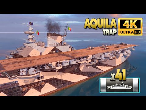 Aircraft Carrier Aquila: Insane 41 citadel hits - World of Warships