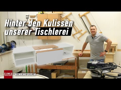 So entstehen unsere LaserTV-Möbel in der Tischlerei!