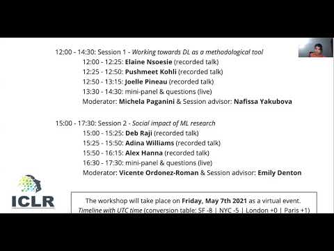 Science and Engineering of Deep Learning workshop opening - ICLR 2021