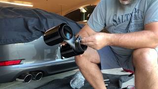 Porsche 911 Fabspeed Black Chrome Exhaust Tip Installation