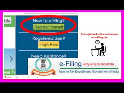 How to register and login on income tax efiling website to file income tax return or ITR Video