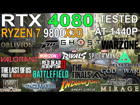RTX 4080 + Ryzen 7 9800X3D : Test in 20 Games at 1440p
