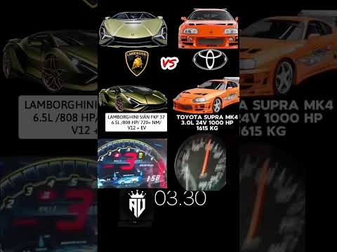1000 HP TOYOTA SUPRA VS LAMBORGHINI SIAN ACCELERATION