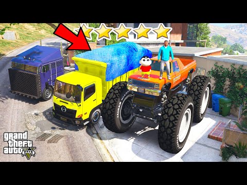 Franklin And Shinchan Stealing A Heavy Truck or Trailer in GTA V