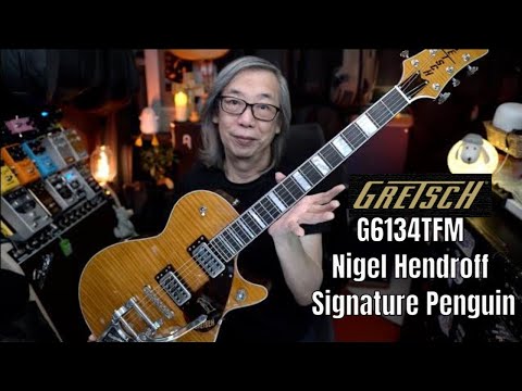Gretsch G6134TFM-NH Nigel Hendroff Signature Penguin Amber Flame image 16
