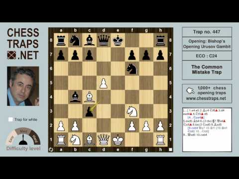 Bishops Opening Urusov Gambit - The Common Mistake Trap (trap no. 447)
