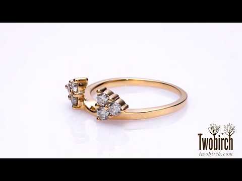 0.5 ct. Shared Prong Set Six Stone Ring Wrap - TwoBirch TB-WRAP-0003-WG-H