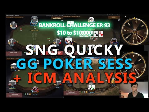 $10 to $10000 - STUDYING ICM SPOTS + SHORT GGPOKER SNG SESS (EP. 93) | Poker Bankroll Challenge 2023