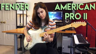 Video thumbnail for Playing with the new Fender American Pro II Stratocaster by Maru Martinez