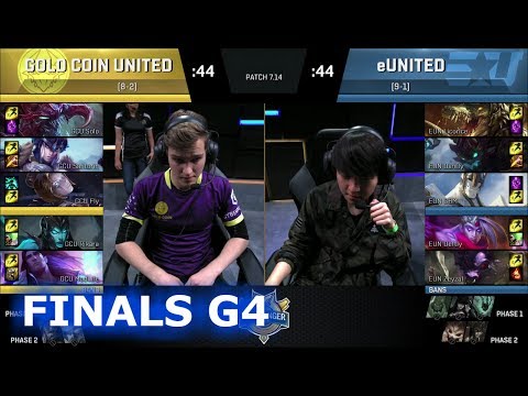 Gold Coin United vs eUnited Game 4 | Grand Finals S7 NA CS Summer 2017 | GCU vs EUN G4 1080p