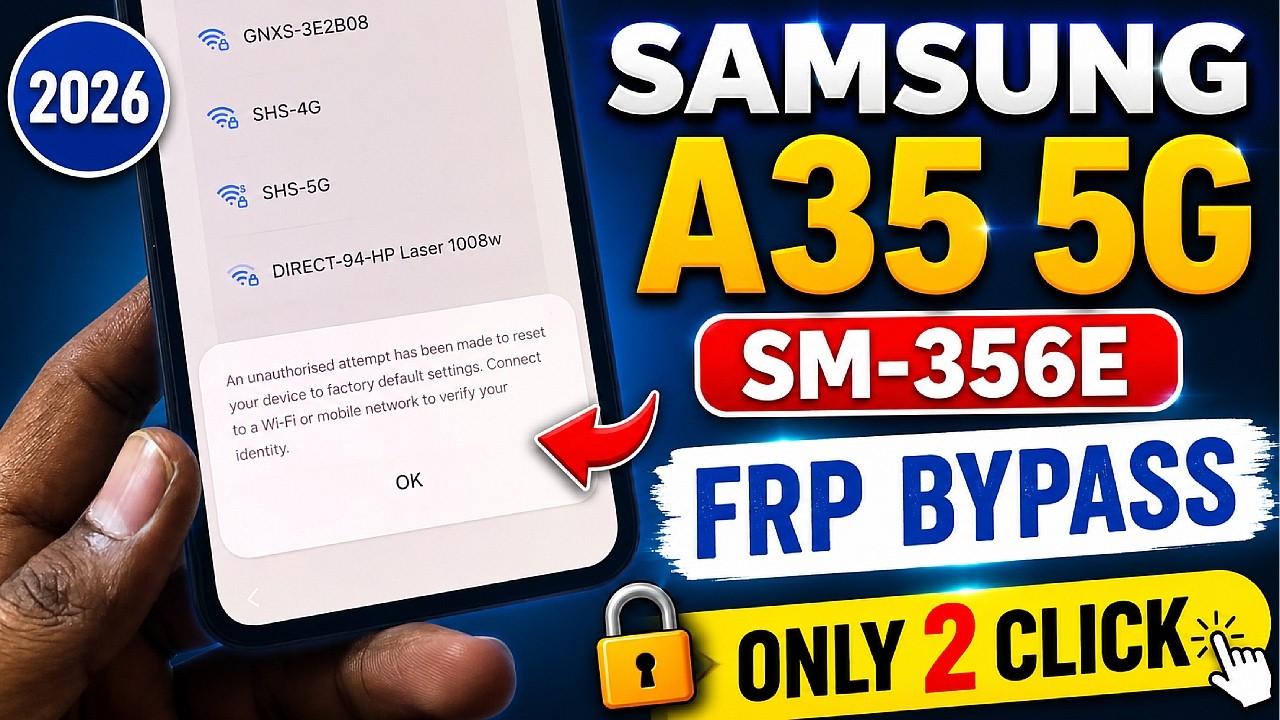 HOW TO BYPASS FRP LOCK ON SAMSUNG A35 5G ANDROID 14/15/16 | UNLOCK TOOL 2026