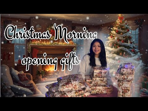 I WOKE UP AT 4 AM TO OPEN GIFTS ! CHRISTMAS 2025