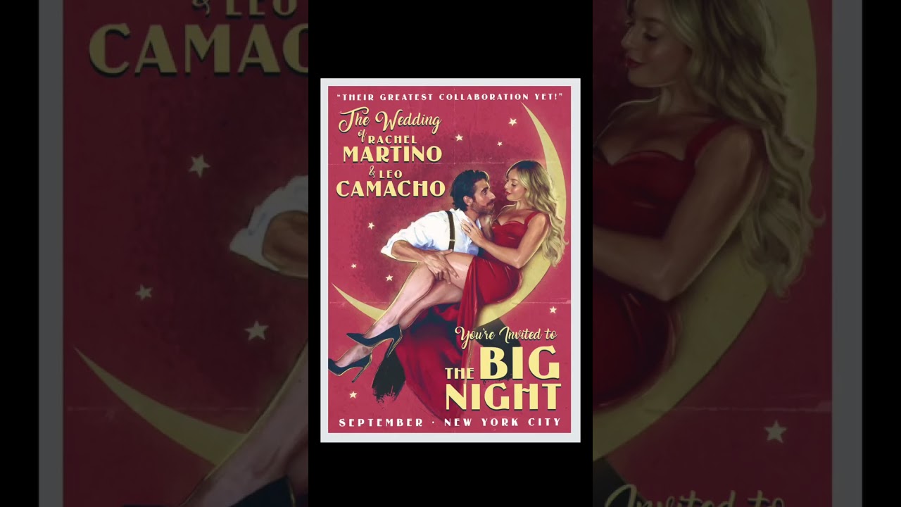 inspired by old Hollywood film posters & romance novels, we wanted our wedding invites to be as