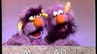 Sesame Street - The Two-Headed Monster spells &quot;MAD&quot;