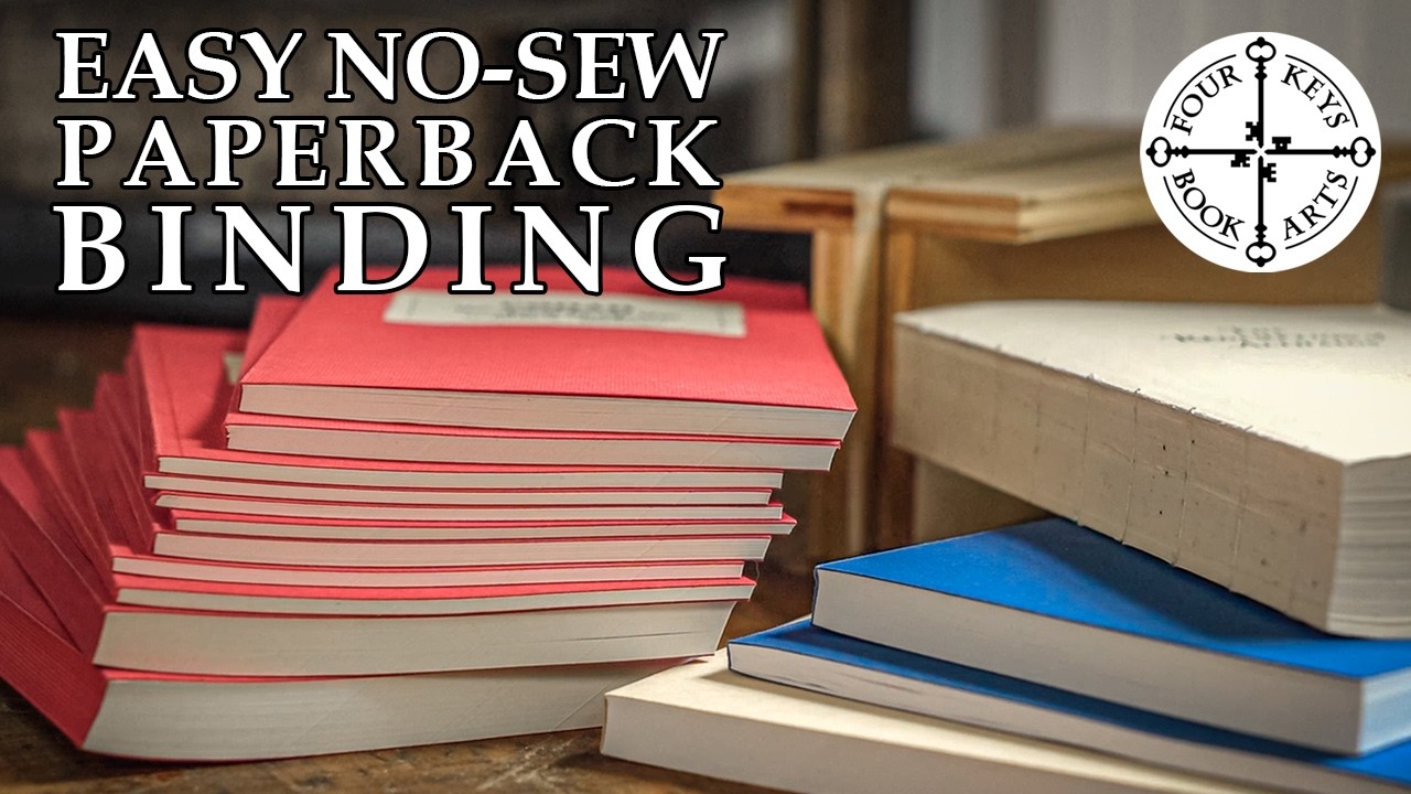 Loose-Leaf Adhesive Binding - Easy No-Sew 'Double Fan' Method - Bookbinding Basics Chapter 7