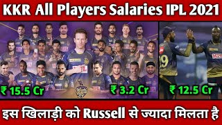 IPL 2021 - KKR Players Salary List For Ipl 2021 || Retain Price Of KKR Team All Players