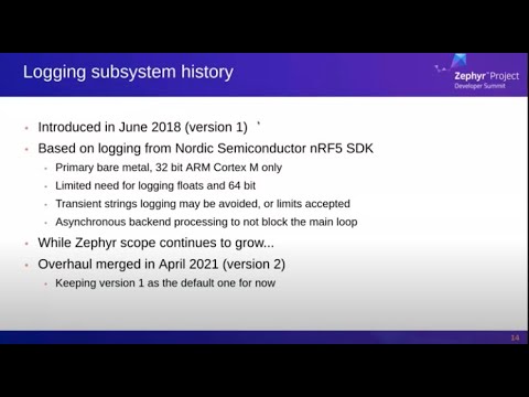 Logging subsystem overview