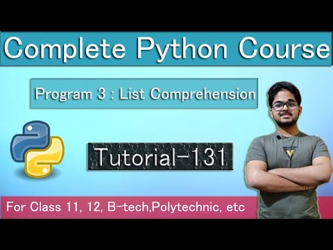Program 3 List Comprehension Python Tutorials In Hindi Tutorial 131
