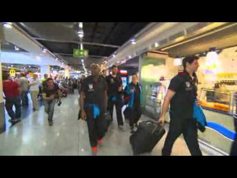 VELUX EHF FINAL4: Arrival in Cologne of BM Atletico Madrid