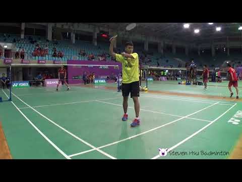 20180512全國羽球團體賽高男第五點盧煒璿(土銀能仁A)V林奕銘(治平高中A )2-1