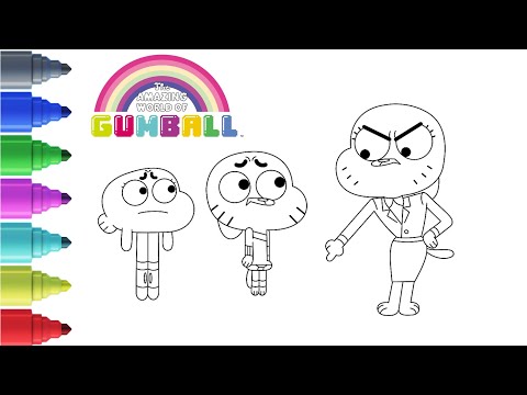 Gumbal Darwin and Nicole Watterson | The Amazing World of GUMBALL coloring pages