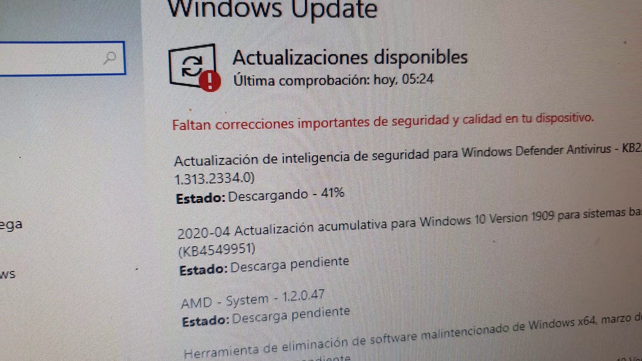 Actualizar windows 10 con Windows Update