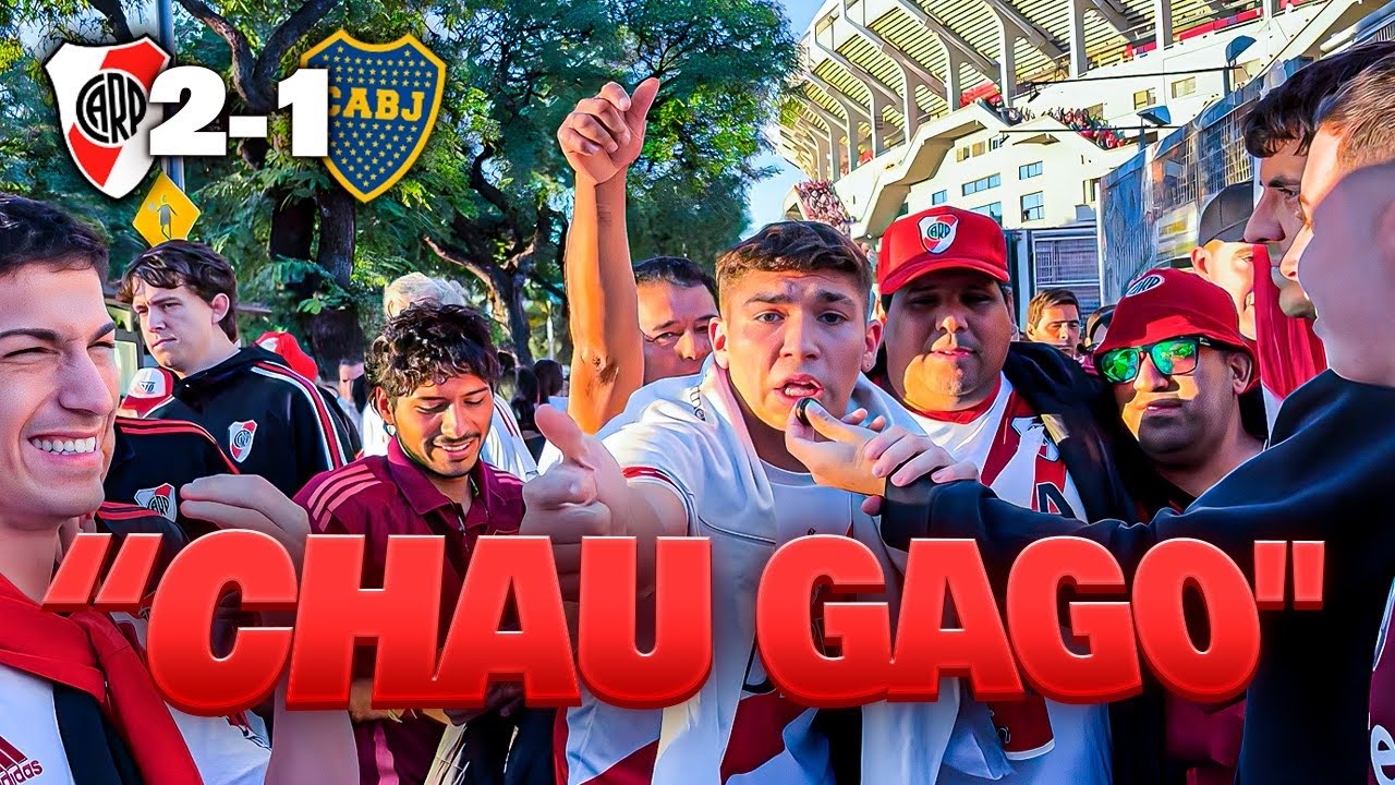 REACCIÓN CON LOS HINCHAS / RIVER 2-1 BOCA