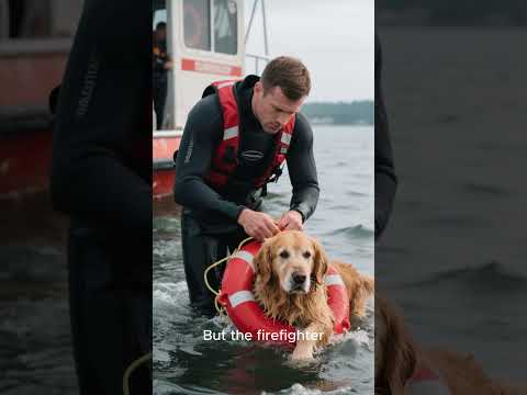🐶 Dog Trapped Under Pier Fights For Breath Until Firefighter Swims Into Freezing Bay and Saves Him