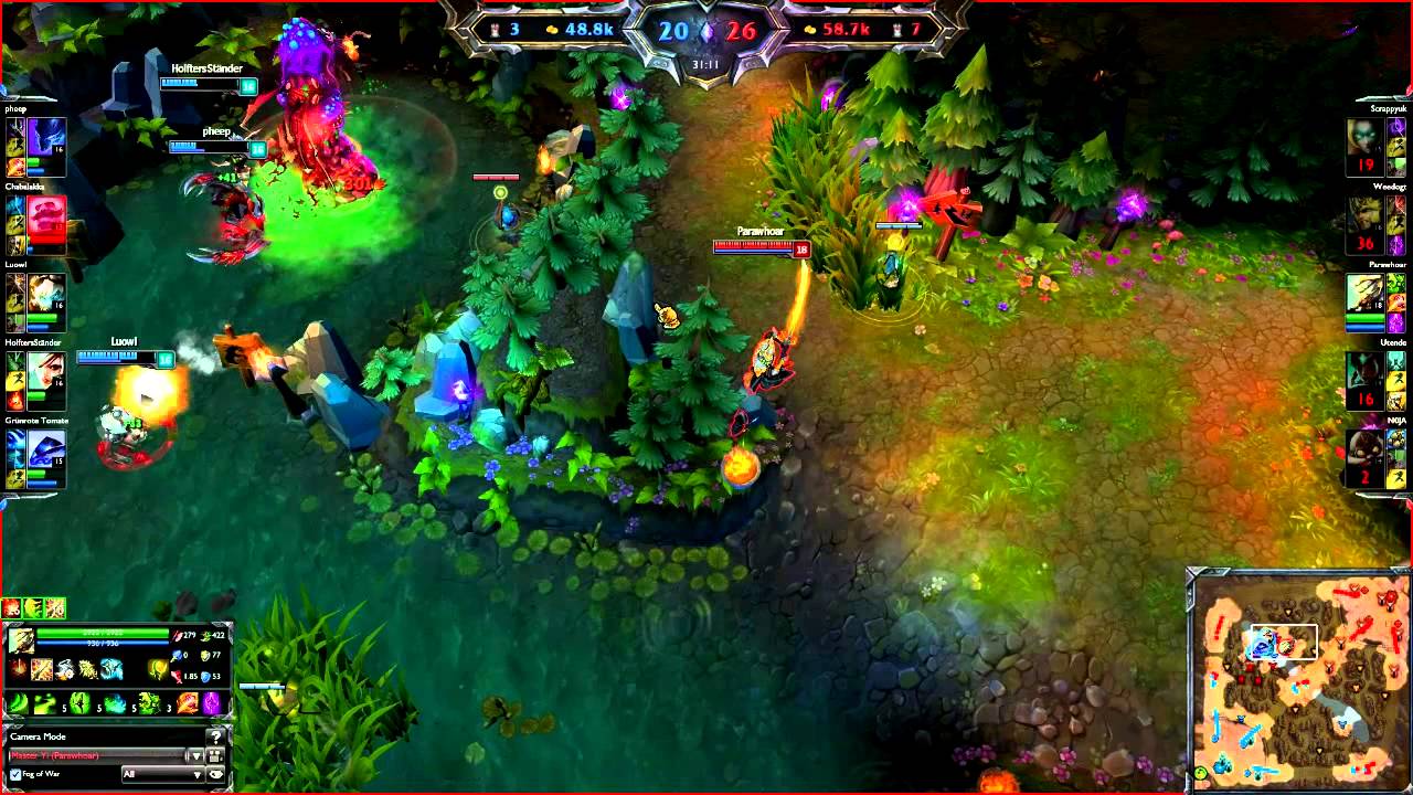 Liên Minh Huyền Thoại: Master Yi cướp baron cực bá đạo :v