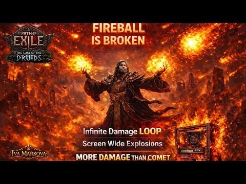 PoE 0.4 Oracle Druid - Infinite LOOP Archmage CoC FIREBALL - NEW Insane SETUP Stronger THAN COMET
