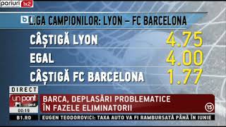 LYON – BARCELONA: Ponturi in cotele 1.50 si 1.87!